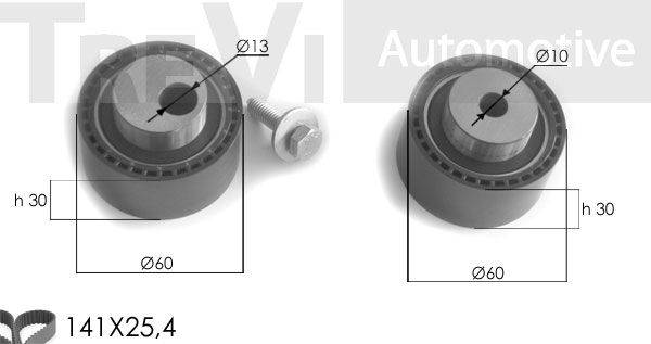 TREVI AUTOMOTIVE Комплект ремня ГРМ KD1107